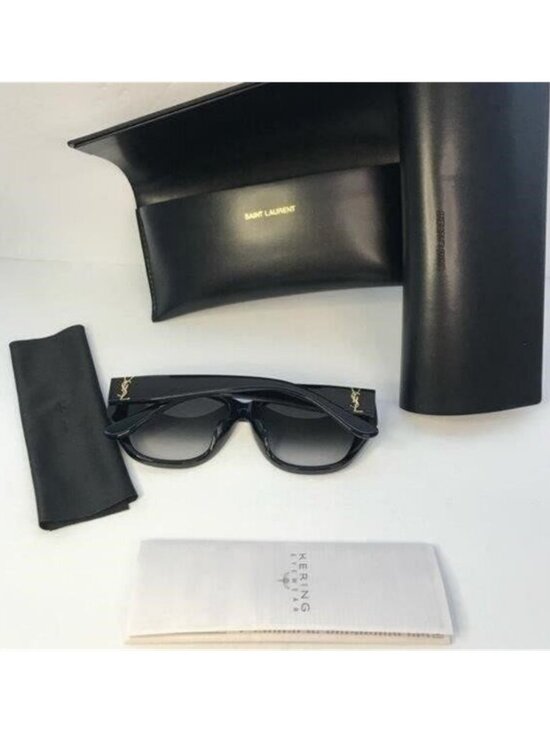 ? - New Authentic SAINT LAURENT SLM8/F Sunglasses Black main image 11